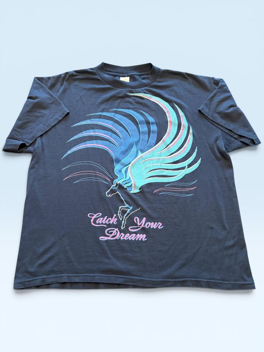 Vintage Little Dreams Originals Shirt Mens XL Blue Catch Your Dream Tee T-Shirt